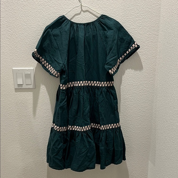 Madewell Embroidered Linen- Blend Flutter-Sleeve Mini Dress - Picture 10 of 11